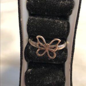 Sterling silver butterfly Tiffany & co ring
